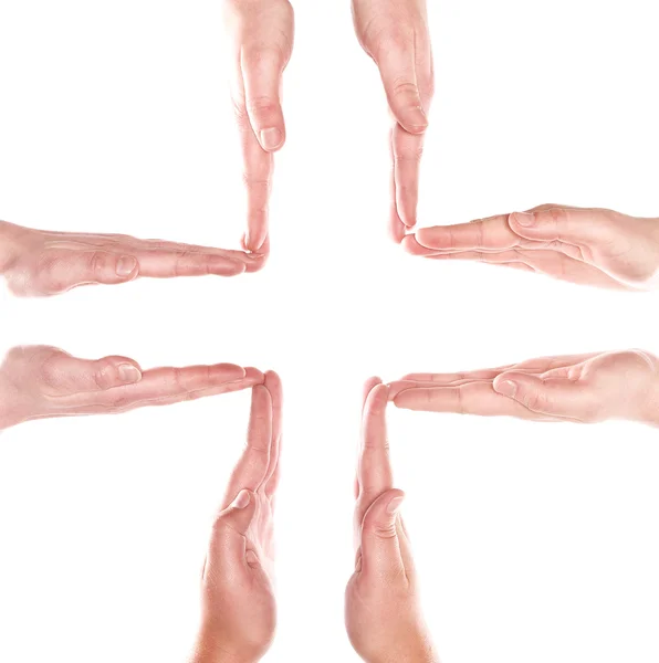 Formação de mãos humanas — Fotografia de Stock