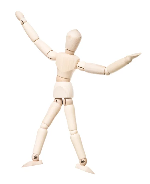 Drawing doll with arms raised — Stock Photo, Image