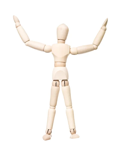 Drawing doll with arms raised — Stock Photo, Image