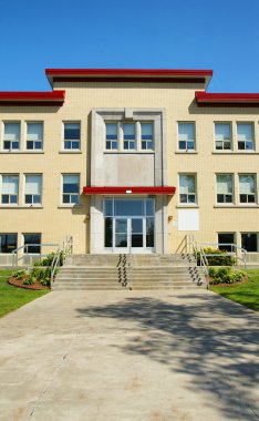 School entrance vertical clipart