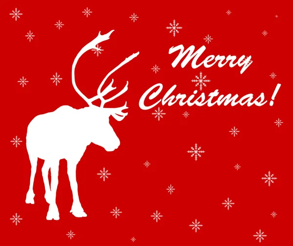 Caribou reindeer Christmas card — Stock Photo, Image