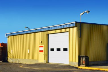 Corrugated metal siding arena clipart