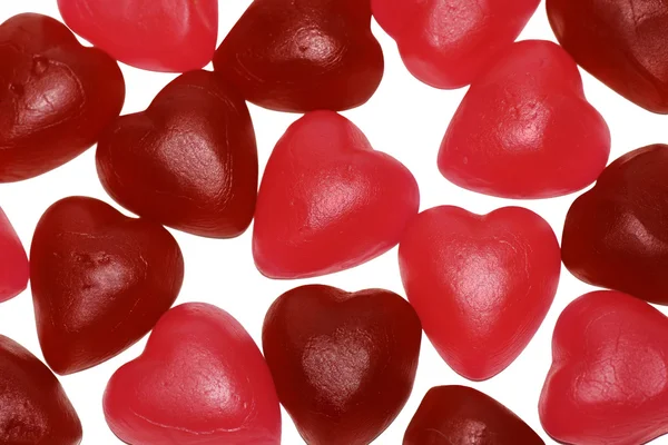 Tło Valentine Day Słodkie Różowe Czerwone Serce Kształcie Cukierków — Zdjęcie stockowe