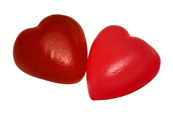 Valentine Den Pozadí Sladké Růžové Červené Srdce Tvaru Candy — Stock fotografie