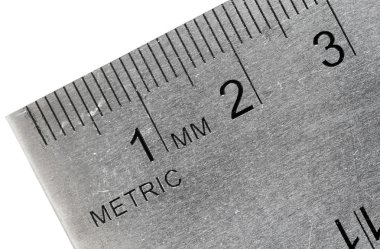 Metric stainless steel ruler clipart