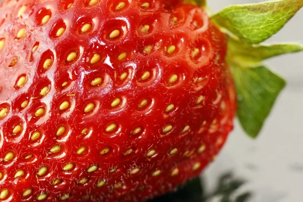아름 다운 딸기 매크로 — 스톡 사진