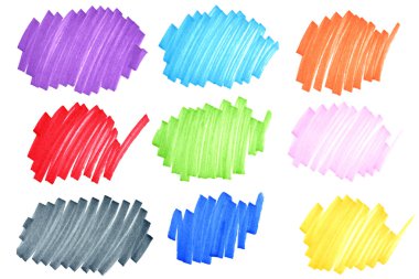 Colorful ink doodles clipart