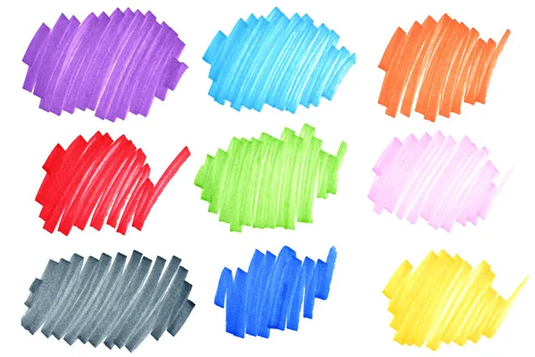 Tinta colorida doodles — Fotografia de Stock