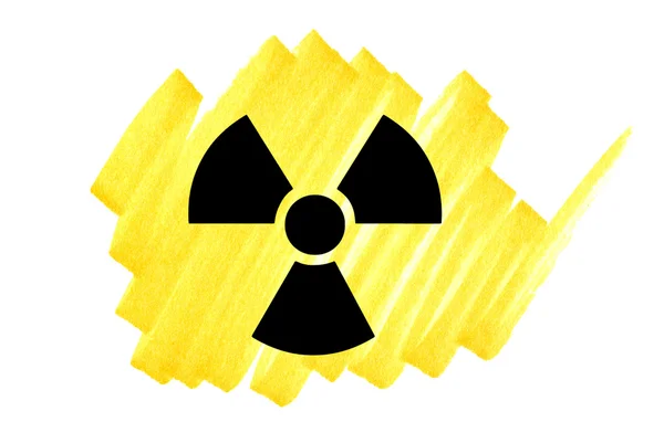 Небезпека радіоактивність символ — стокове фото