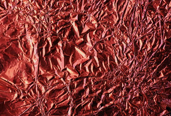 stock image Wrinkled red foil