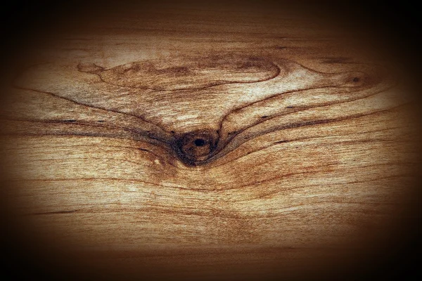 Holzplanke mit Knotenhintergrund — Stockfoto