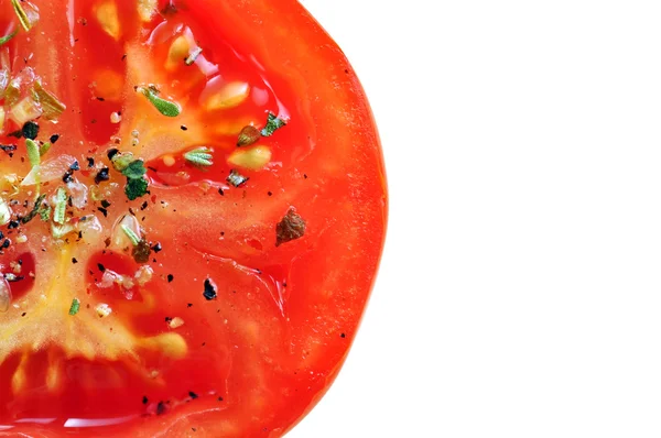 Seasoned tomato slice — Stock Photo, Image