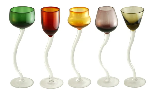 Colored cocktail glasses — Stock Photo, Image