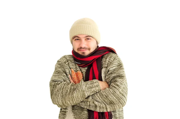 stock image Young man shivering