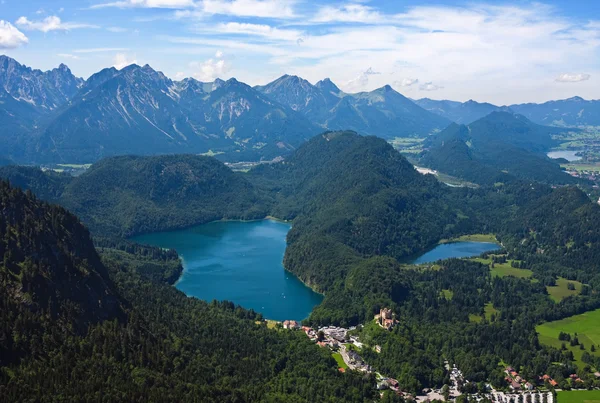 Vista Sobre Baviera Alpes Alemanha Verão — Fotografia de Stock