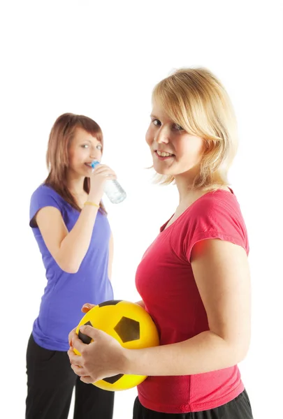 Two sportive girls — Stock Photo, Image