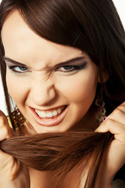 stock image Portrait a beautiful young woman