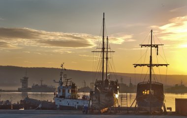 Varna harbour, Bulgaria clipart