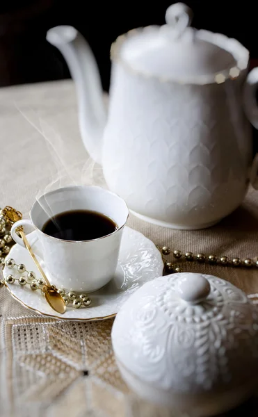 stock image Coffee porcelain set