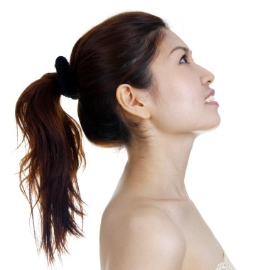 Profile of beautiful woman clipart