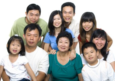 Asian family clipart