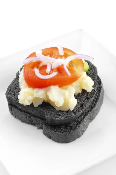 Siyah kömür sandviç — Stok fotoğraf