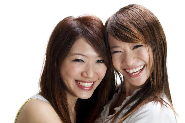 Glücklich Junge Asiatische Weibliche Spaß Zusammen — Stockfoto