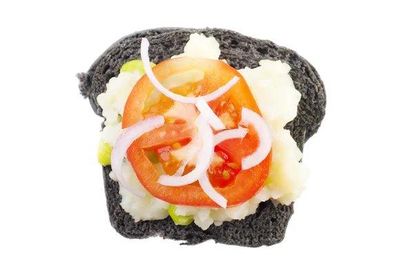 Black charcoal sandwich — Stock Photo, Image
