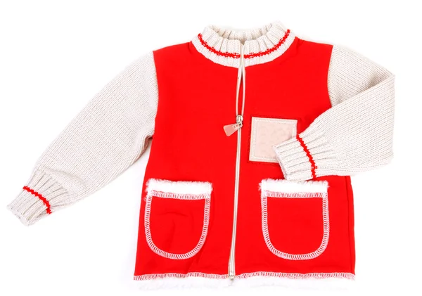 Czerwony sweter z kieszeni — Zdjęcie stockowe