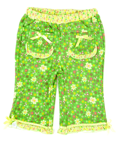 Groene broek van pyjama's met zak — Stockfoto