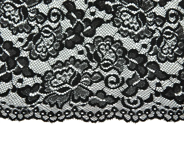 Black lace with pattern with form flower — Stock Photo, Image