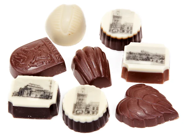 Chocolate sweetmeats with type of the Prague — Stock Photo, Image