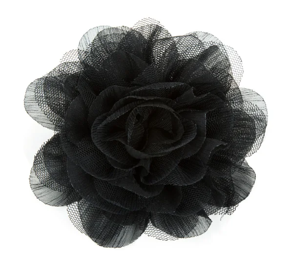 Zwarte bloem steeg van kant — Stockfoto