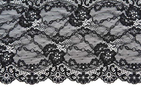 Form çiçek desenli siyah dantel — Stok fotoğraf