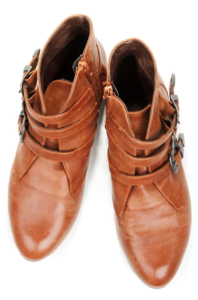 Brown feminine loafers — Stock Photo, Image