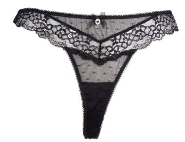 Black feminine panties with drawing clipart