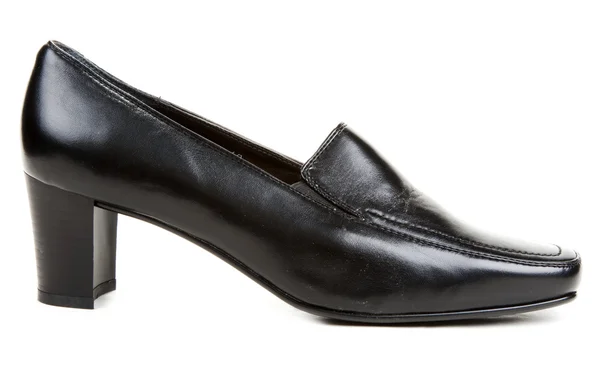 Schwarzes Leder ein Loafer — Stockfoto