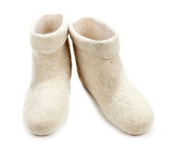 Pair light woolly lock footwear clipart