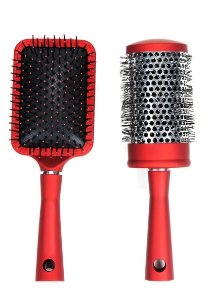 Two red massages comb — Stock Photo, Image