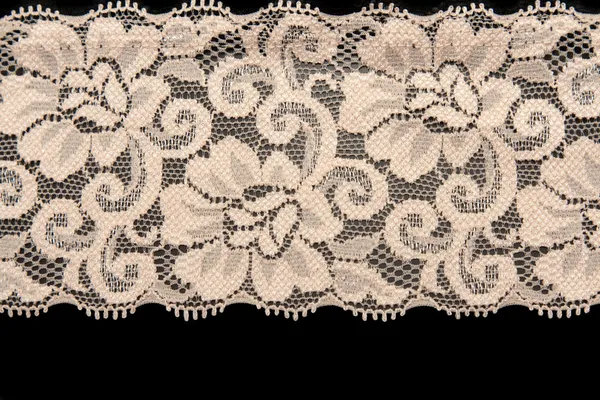 Beige lace with pattern flower — Stock Photo, Image