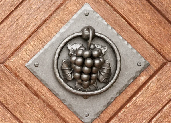 Steel doorknob with ring — Stock Photo, Image