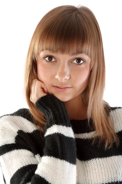Portrét mladé krásné černovlásky — Stock fotografie