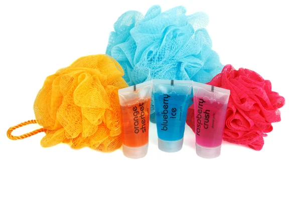 Set para esponjas de color baño —  Fotos de Stock