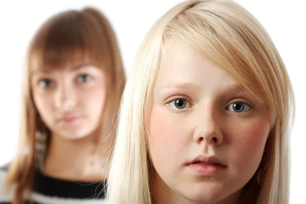 Portret twee meisjes — Stockfoto
