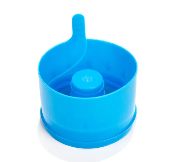 Blue plastic stopper for bottle — Stock Photo, Image