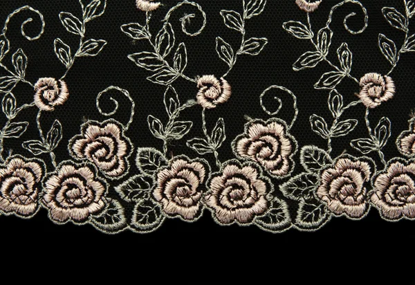 Renda de rosa com padrão na forma de flor — Fotografia de Stock