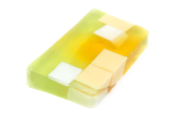Apple Transparent Fruit Soap Isolated White Background — Stock Photo, Image