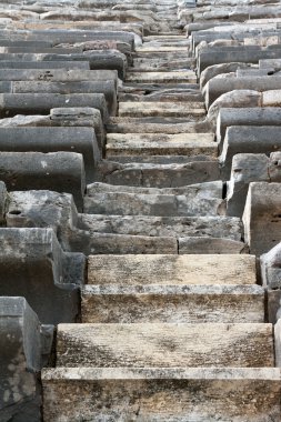merdiven bir antik amfitiyatro Side, Türkiye