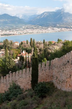 Türkiye'de kent Alanya tepe üzerinde kale