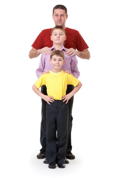 Pai e dois filhos — Fotografia de Stock